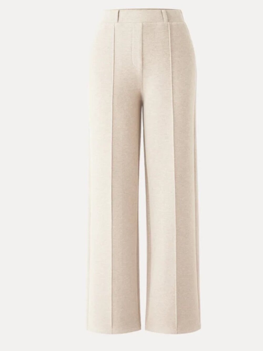 OGL Cream High Waisted Straight Leg Pull On Trousers Size Small NWT